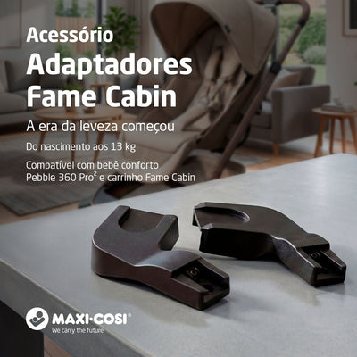 Adaptador Maxi-Cosi Fame Cabin Para Bebê Conforto Pebble 360 Pro² Black - Segurança em Todos os Passeios