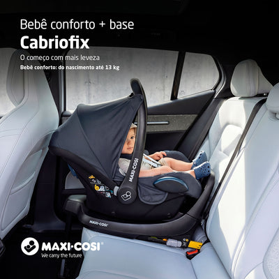 Bebê Conforto Maxi-Cosi CabrioFix com Base ISOFIX Twillic Graphite - Instalação Click & Go com base ISOFIX