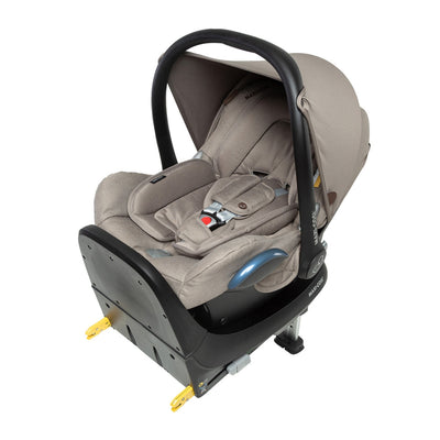 Bebê Conforto Maxi-Cosi CabrioFix com Base ISOFIX Twillic Truffle - Capota ampla de proteção